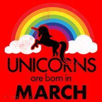 Unicorns Are Born in March Santa Hat thumb 1