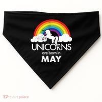 Unicorns Are Born in May USA-Made Doggie Bandana thumb 0