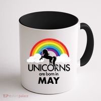 Unicorns Are Born in May Coffee Mug thumb 1