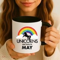 Unicorns Are Born in May Coffee Mug thumb 3