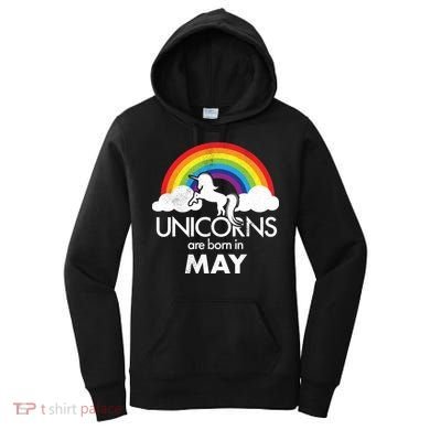 Unicorns Are Born in May Women's Hoodie