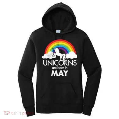 Unicorns Are Born in May Women's Hoodie