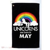 Unicorns Are Born in May Golf Towel thumb 0