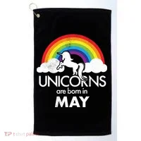 Unicorns Are Born in May Golf Towel thumb 0