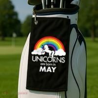 Unicorns Are Born in May Golf Towel thumb 2