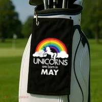 Unicorns Are Born in May Golf Towel thumb 2