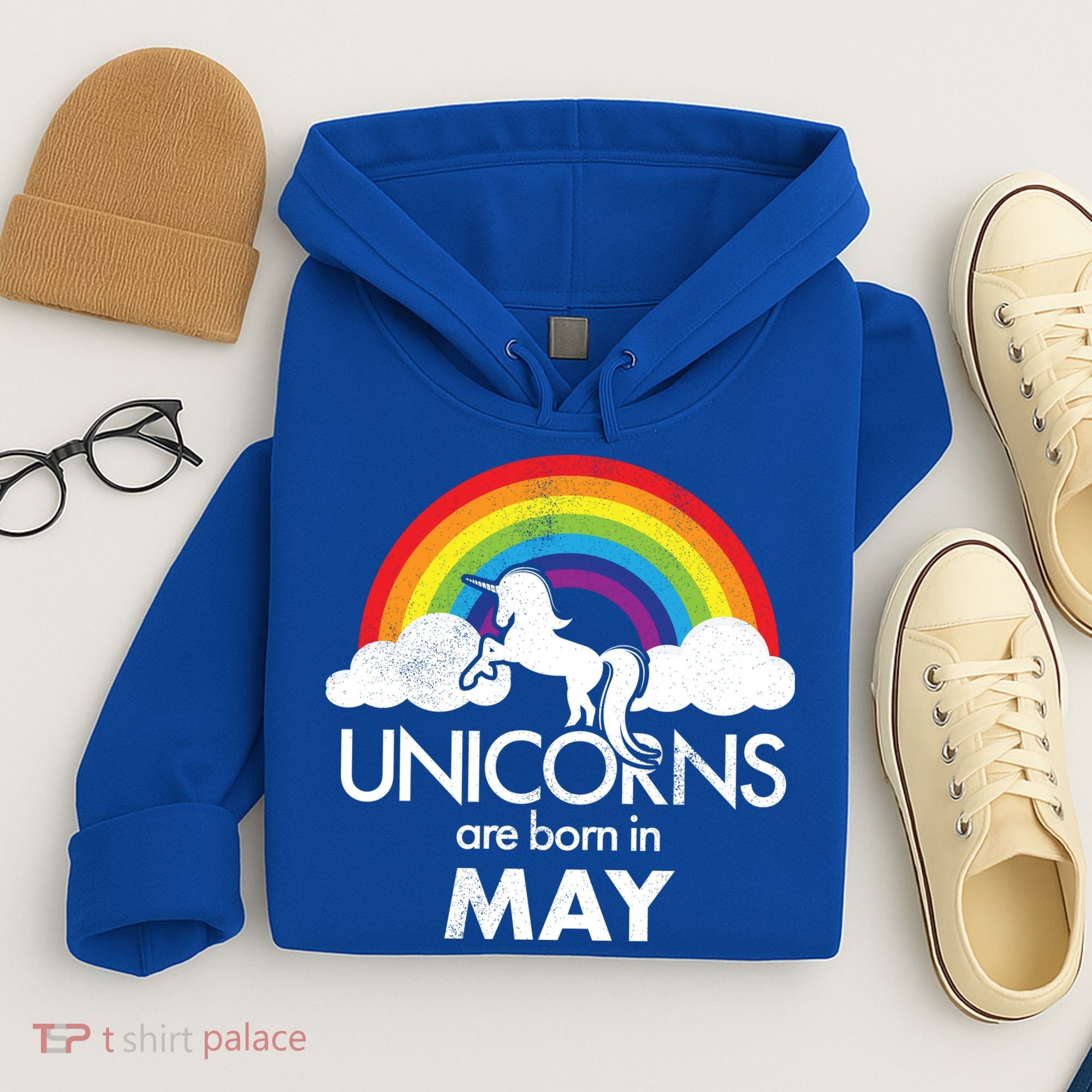 Unicorns Are Born in May Hoodie