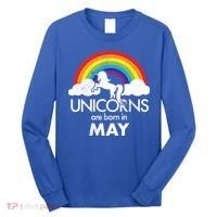 Unicorns Are Born in May Long Sleeve Shirt thumb 0