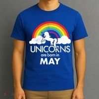 Unicorns Are Born in May T-Shirt thumb 3