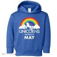 Unicorns Are Born in May Toddler Hoodie thumb 0