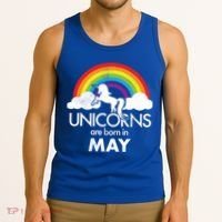 Unicorns Are Born in May Tank Top thumb 3