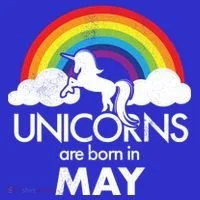 Unicorns Are Born in May Women's Long Sleeve Shirt thumb 2