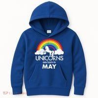 Unicorns Are Born in May Kids Hoodie thumb 0
