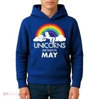 Unicorns Are Born in May Kids Hoodie thumb 4