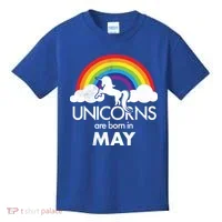 Unicorns Are Born in May Kids T-Shirt thumb 0