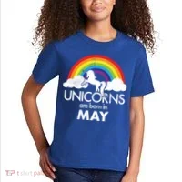 Unicorns Are Born in May Kids T-Shirt thumb 2