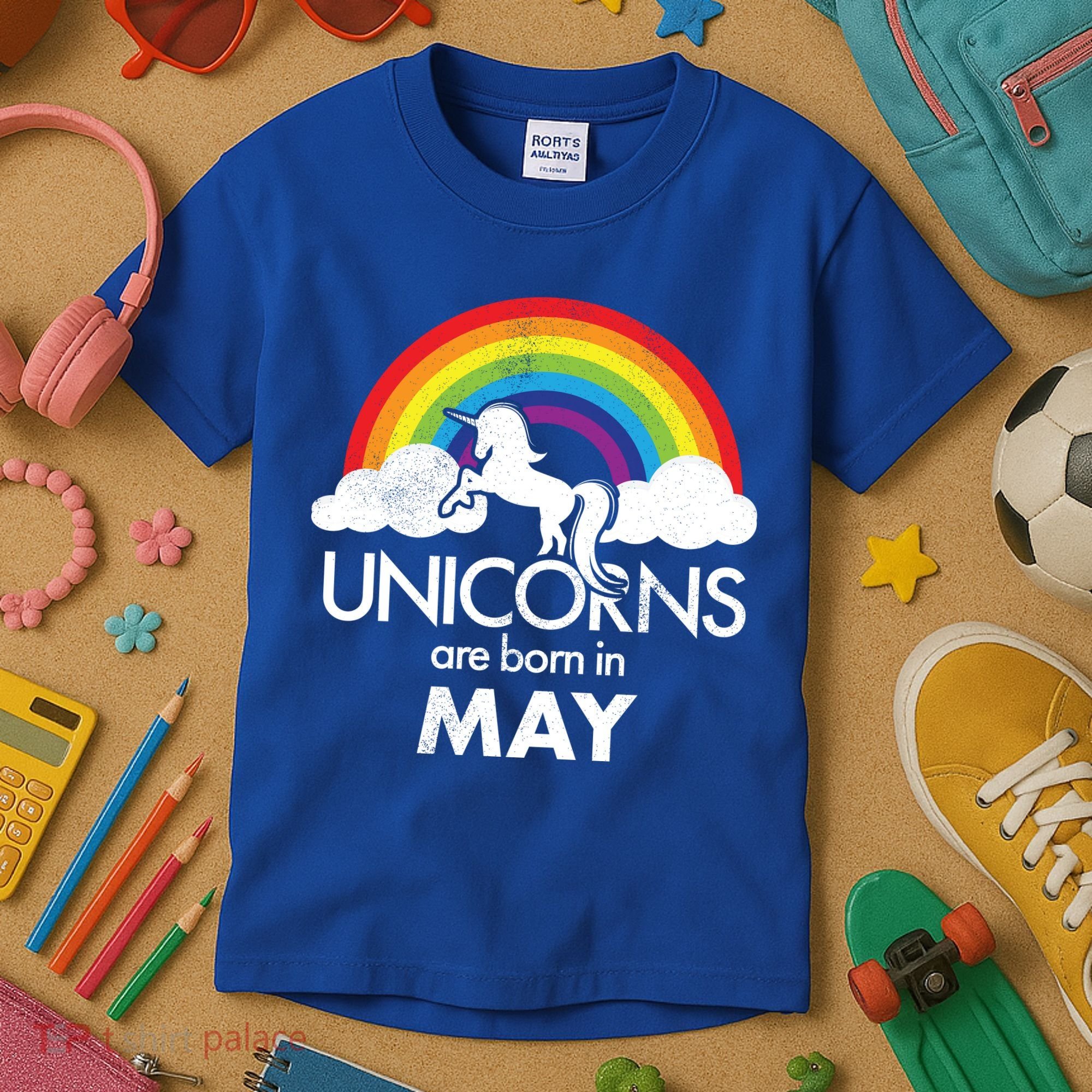 Unicorns Are Born in May Kids T-Shirt