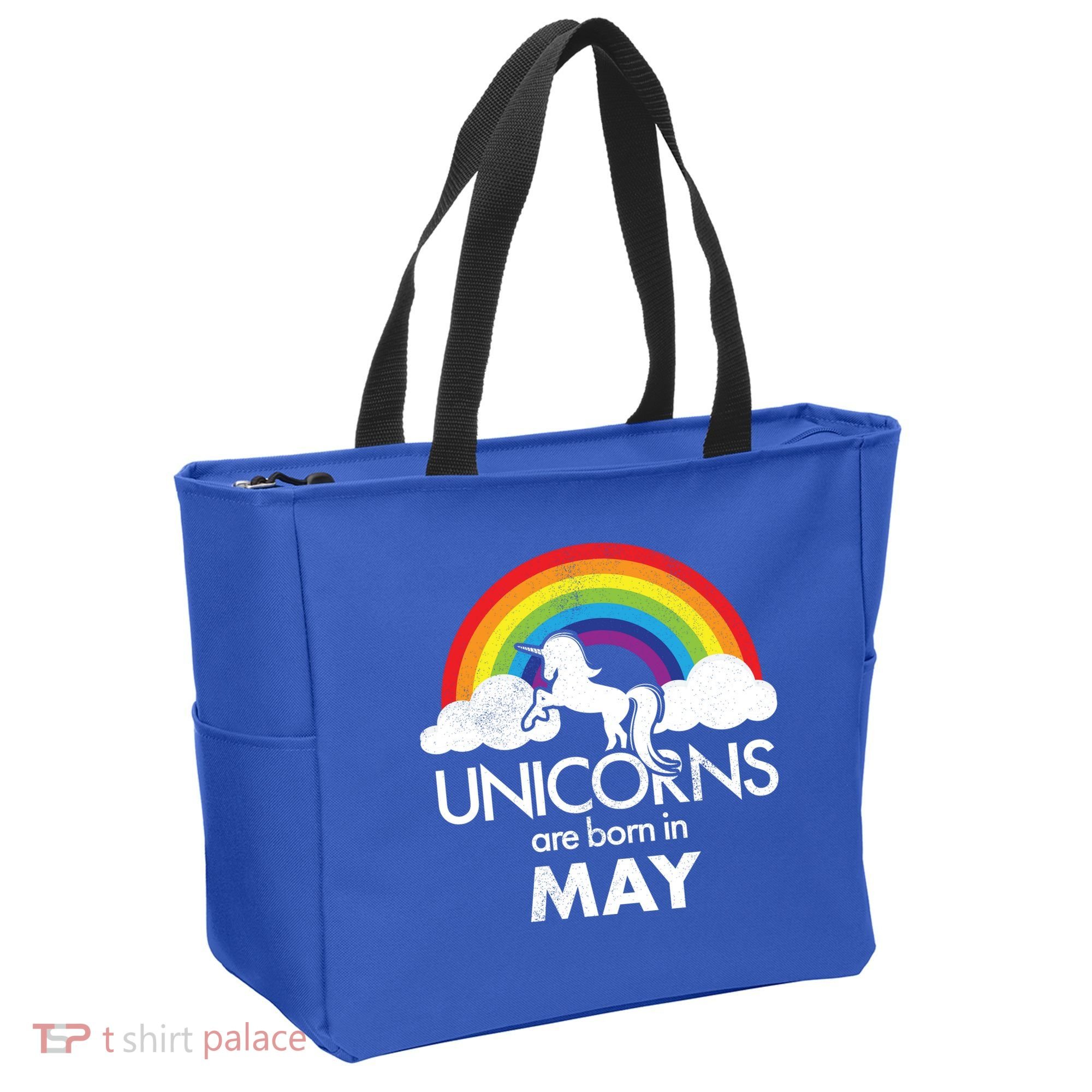 Unicorns Are Born in May Tote Bag