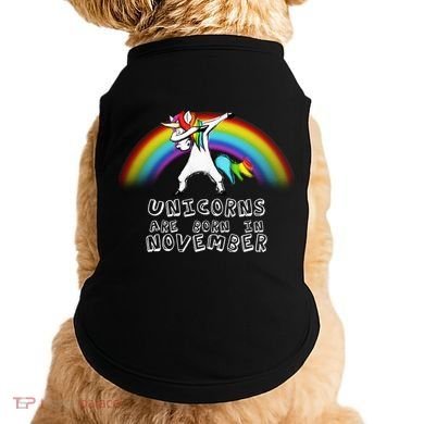 Unicorns Are Born In November Doggie Tank