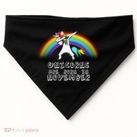 Unicorns Are Born In November USA-Made Doggie Bandana thumb 0