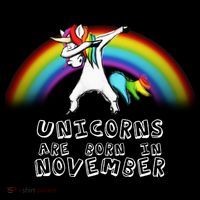 Unicorns Are Born In November Ornament thumb 1