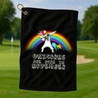 Unicorns Are Born In November Golf Towel thumb 1
