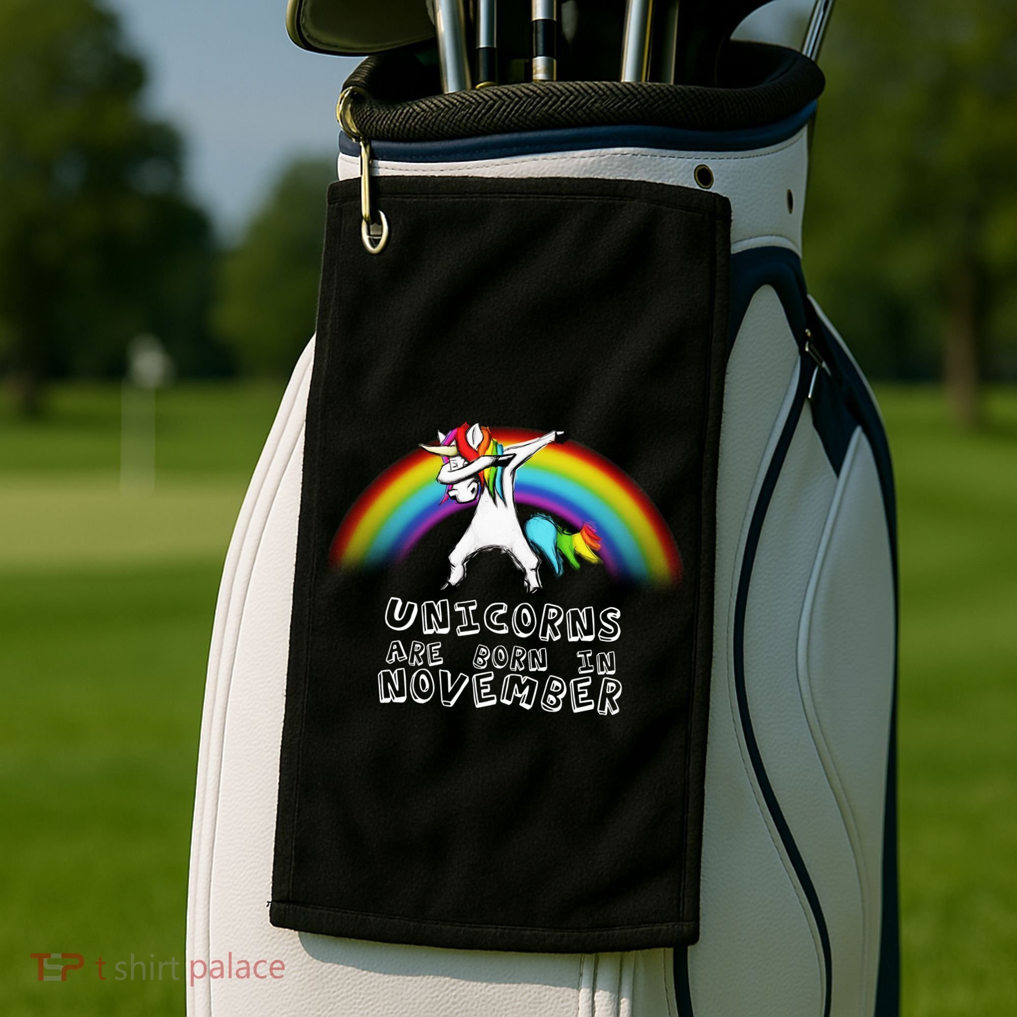 Unicorns Are Born In November Golf Towel
