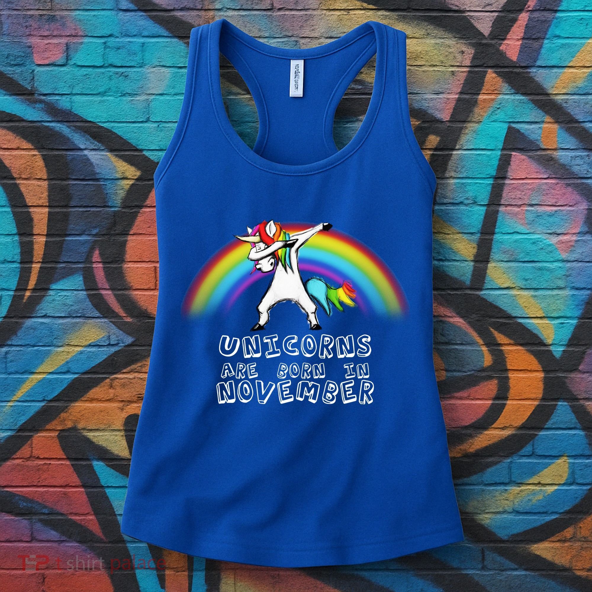 Unicorns Are Born In November Women's Tank Top