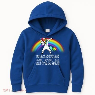 Unicorns Are Born In November Kids Hoodie