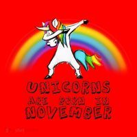Unicorns Are Born In November Santa Hat thumb 1