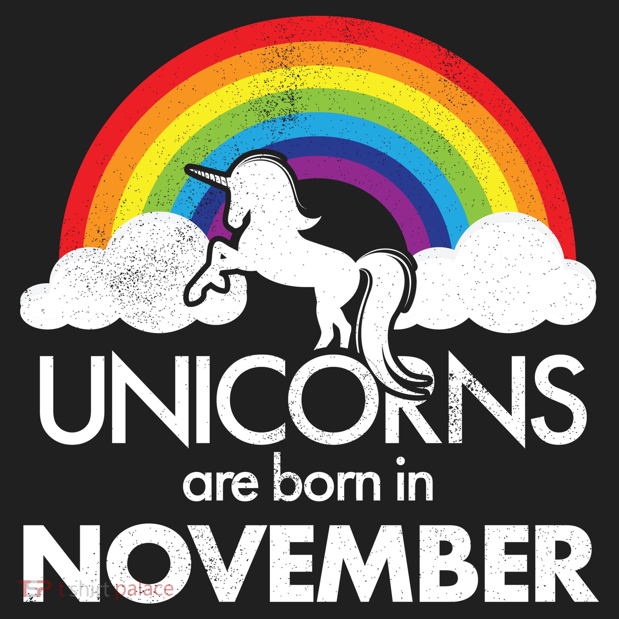 Unicorns Are Born In November Rainbow Retro Tumbler