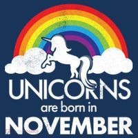 Unicorns Are Born In November Rainbow Retro Women's Hoodie thumb 2