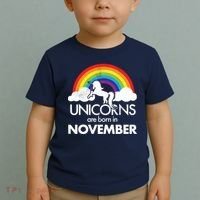 Unicorns Are Born In November Rainbow Retro Toddler T-Shirt thumb 2
