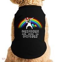 Unicorns Are Born In October Birthday Doggie Tank thumb 0