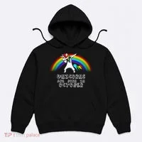 Unicorns Are Born In October Birthday Hoodie thumb 0