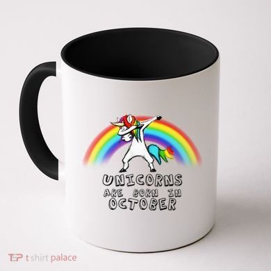 Unicorns Are Born In October Birthday Coffee Mug