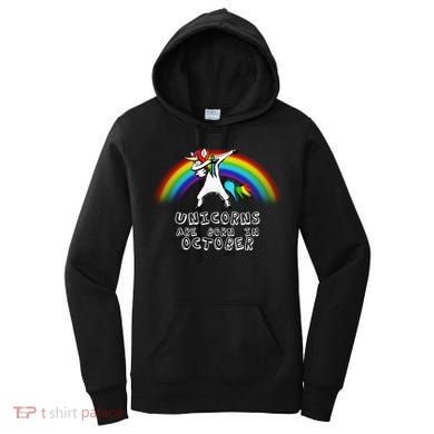 Unicorns Are Born In October Birthday Women's Hoodie
