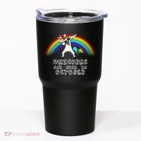 Unicorns Are Born In October Birthday Tumbler thumb 0
