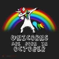 Unicorns Are Born In October Birthday Tumbler thumb 3