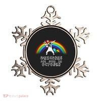 Unicorns Are Born In October Birthday Ornament thumb 0