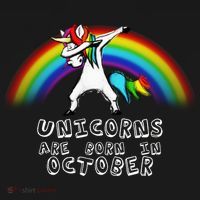 Unicorns Are Born In October Birthday Ornament thumb 1