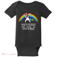 Unicorns Are Born In October Birthday Baby Bodysuit thumb 0