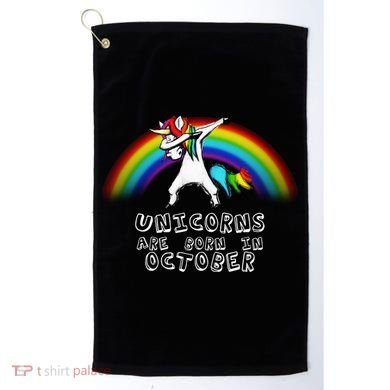 Unicorns Are Born In October Birthday Golf Towel