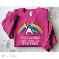 Unicorns Are Born In October Birthday Sweatshirt thumb 2