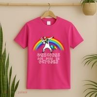 Unicorns Are Born In October Birthday T-Shirt thumb 2