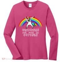 Unicorns Are Born In October Birthday Women's Long Sleeve Shirt thumb 0