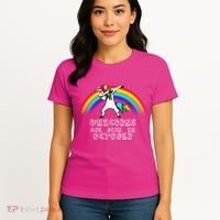 Unicorns Are Born In October Birthday Women's T-Shirt thumb 4