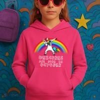 Unicorns Are Born In October Birthday Kids Hoodie thumb 3