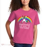 Unicorns Are Born In October Birthday Kids T-Shirt thumb 2