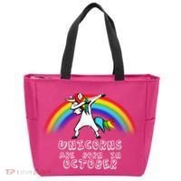 Unicorns Are Born In October Birthday Tote Bag thumb 0